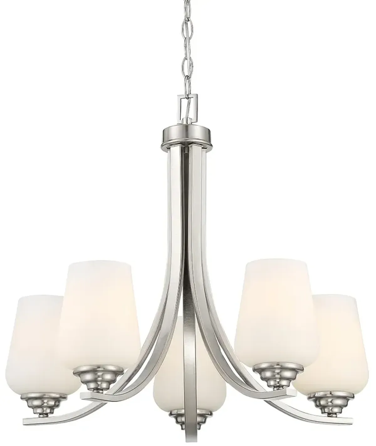 Shyloh 23 1/2" Wide Brushed Nickel 5-Light Chandelier