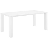 Tresero 70" Wide White Lacquer Wood Rectangular Dining Table