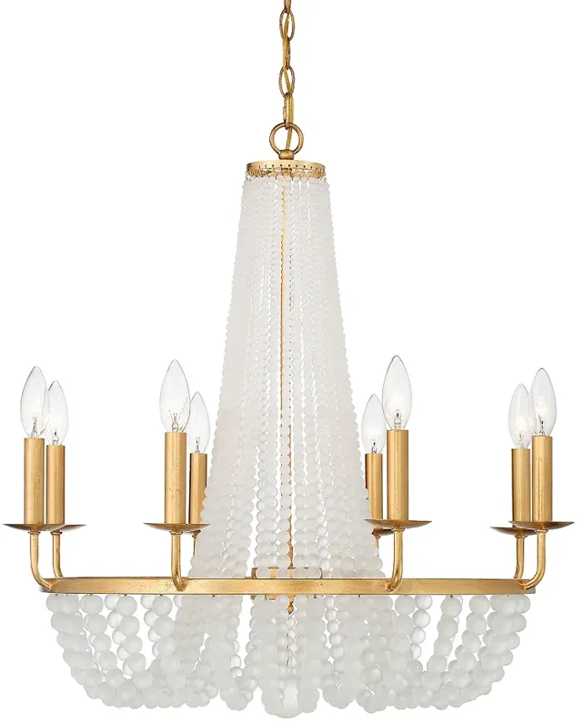 Bella 8 Light Antique Gold Chandelier