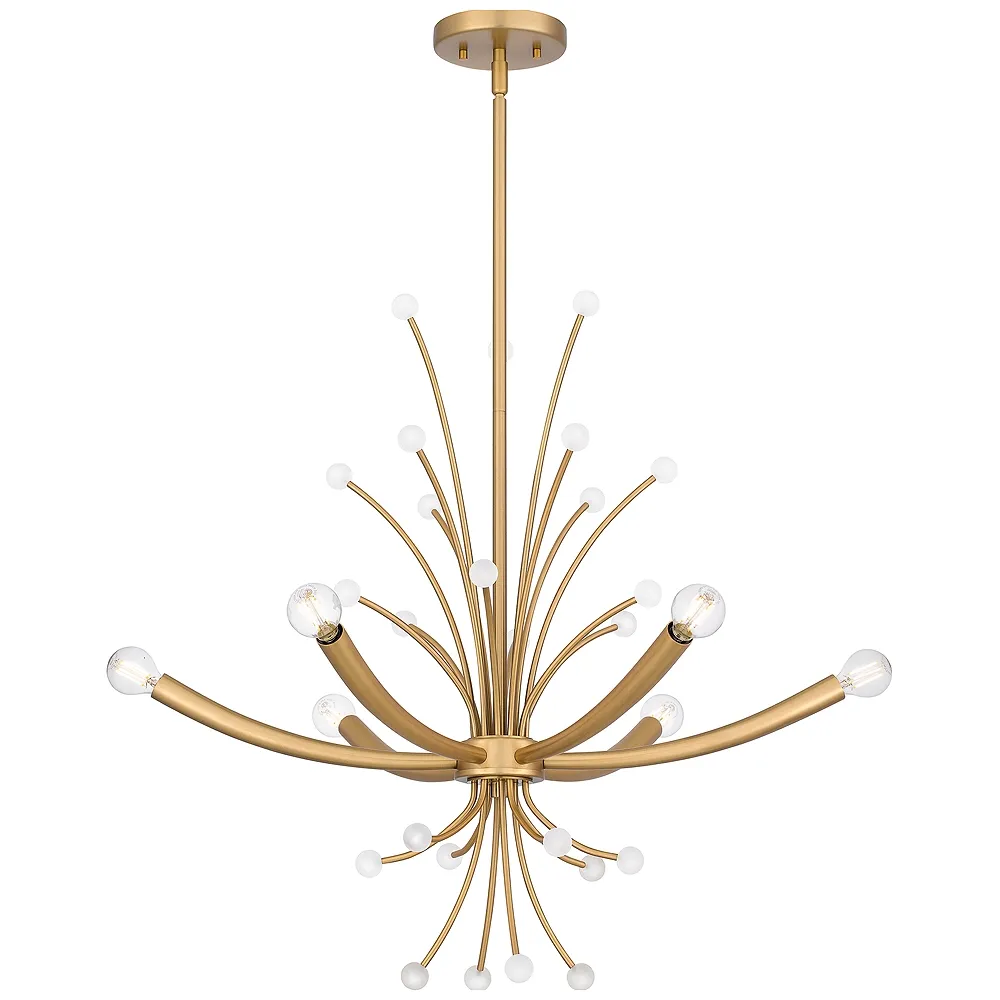 Kiera 6-Light Brushed Weathered Brass Chandelier