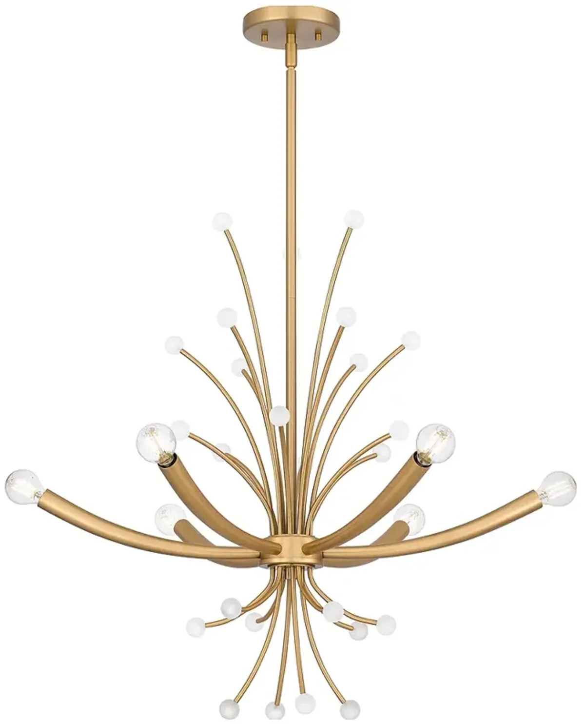 Kiera 29" Wide Brushed Weathered Brass 6-Light Chandelier