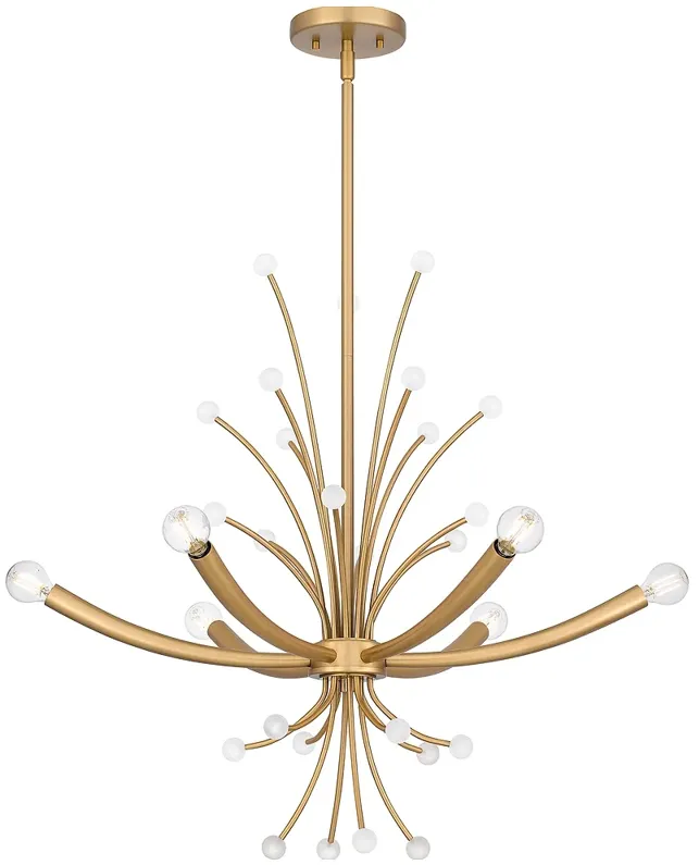 Kiera 6-Light Brushed Weathered Brass Chandelier