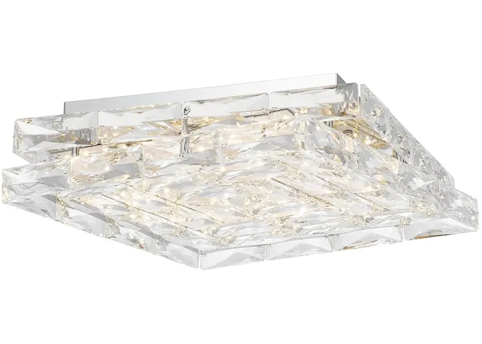 Milania Integrated LED Polished Chrome Flush Mount Light