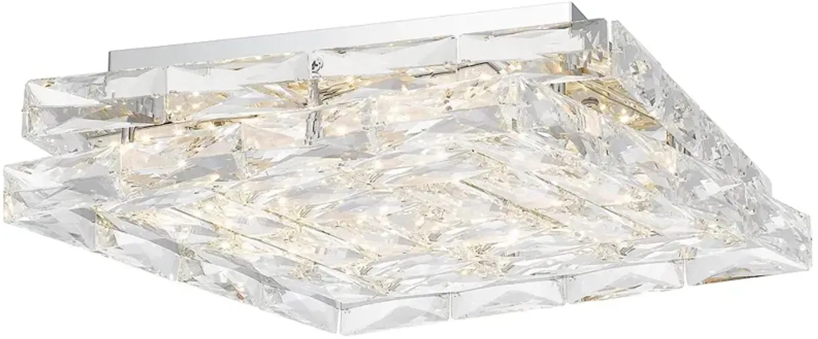 Milania Integrated LED Polished Chrome Flush Mount Light