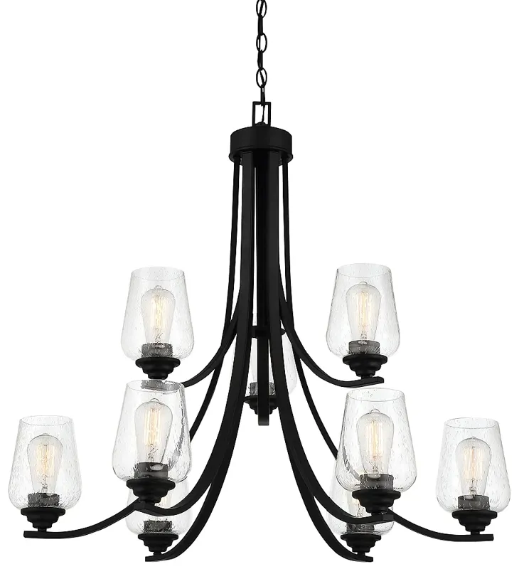 Minka Shyloh 31 1/4" Wide Coal Black 9-Light Chandelier