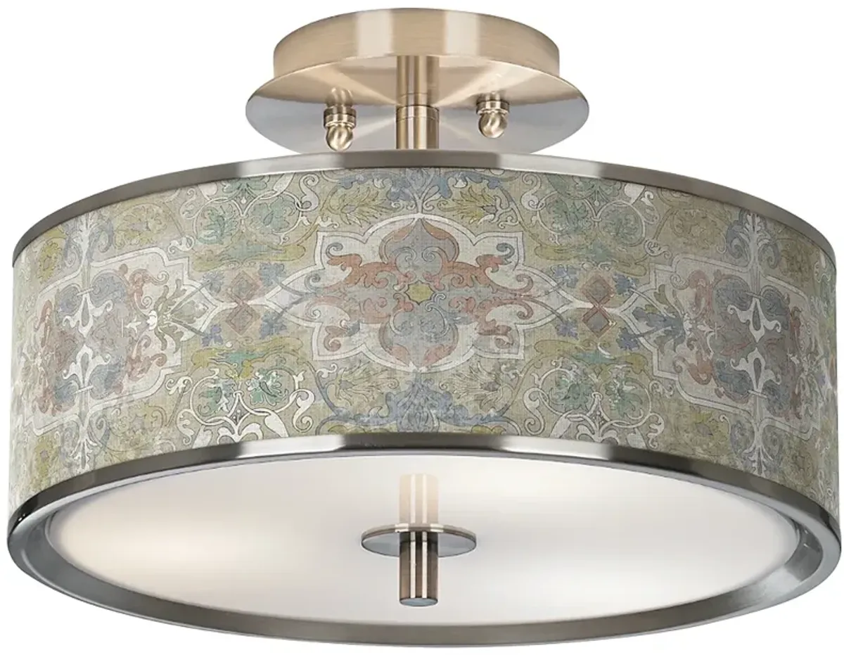 Lucrezia Nickel 14" Wide Ceiling Light