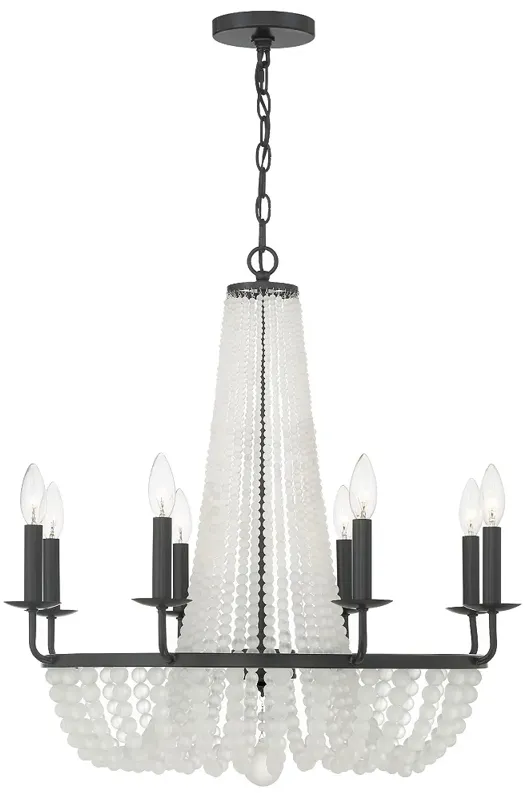 Bella 8 Light Matte Black Chandelier