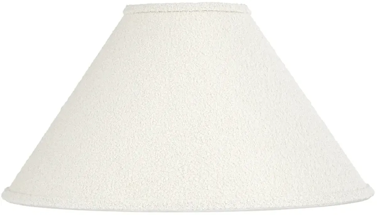 Springcrest Off White Boucle Woven Fabric Tapered Shade 6x19x10