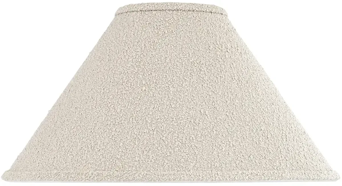 Springcrest Soft Gray Boucle Woven Fabric Tapered Shade 6x19x10