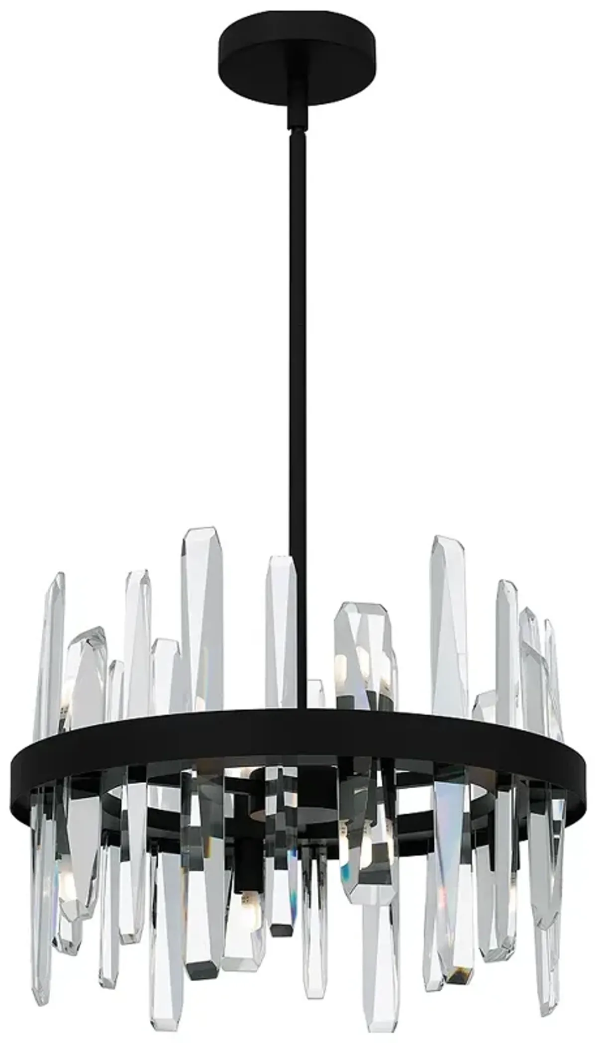 Regal 8-Light Matte Black Pendant Light