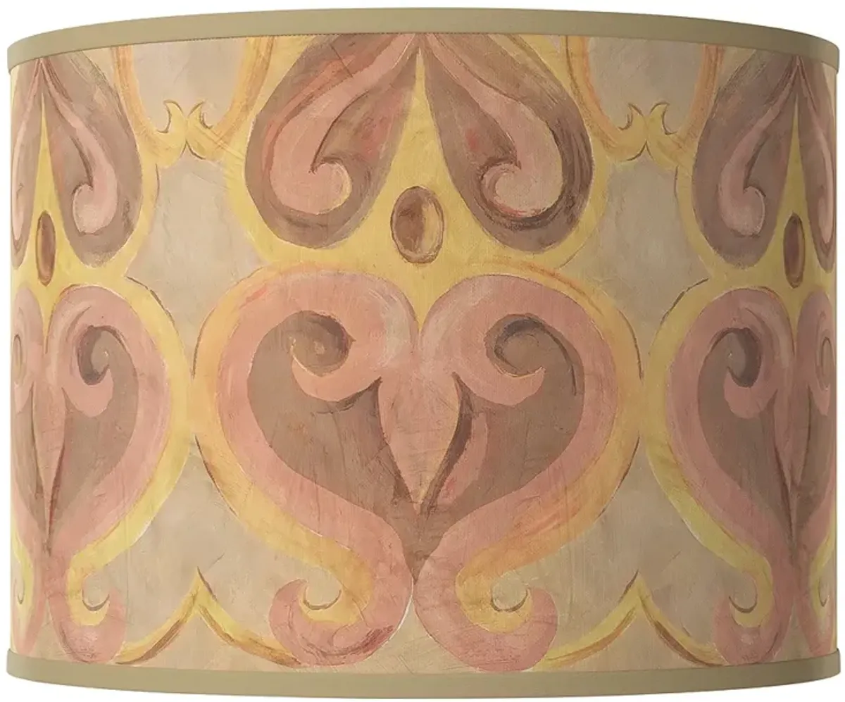 Aurelia Hearts Pattern Giclee Glow Lamp Shade 13.5x13.5x10 (Spider)