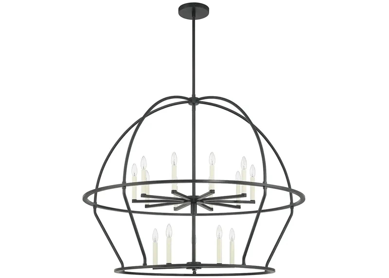 Abbott 15 Light Black Chandelier