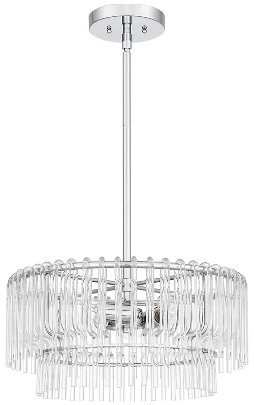 Tayshia 3-Light Polished Chrome Pendant Light