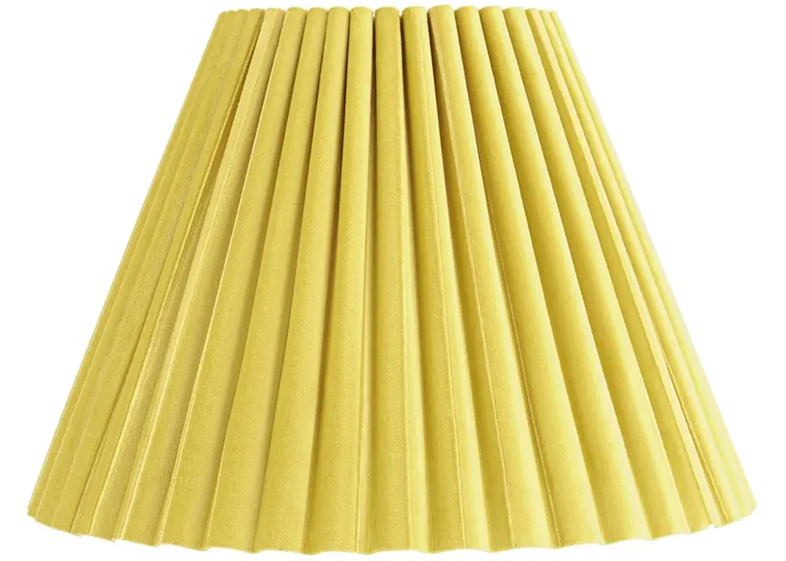 Springcrest Yellow Velvet Arc Pleated Lamp Shade 7x15x10 (Spider)