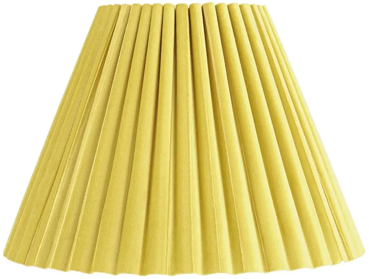 Springcrest Yellow Velvet Arc Pleated Lamp Shade 7x15x10 (Spider)