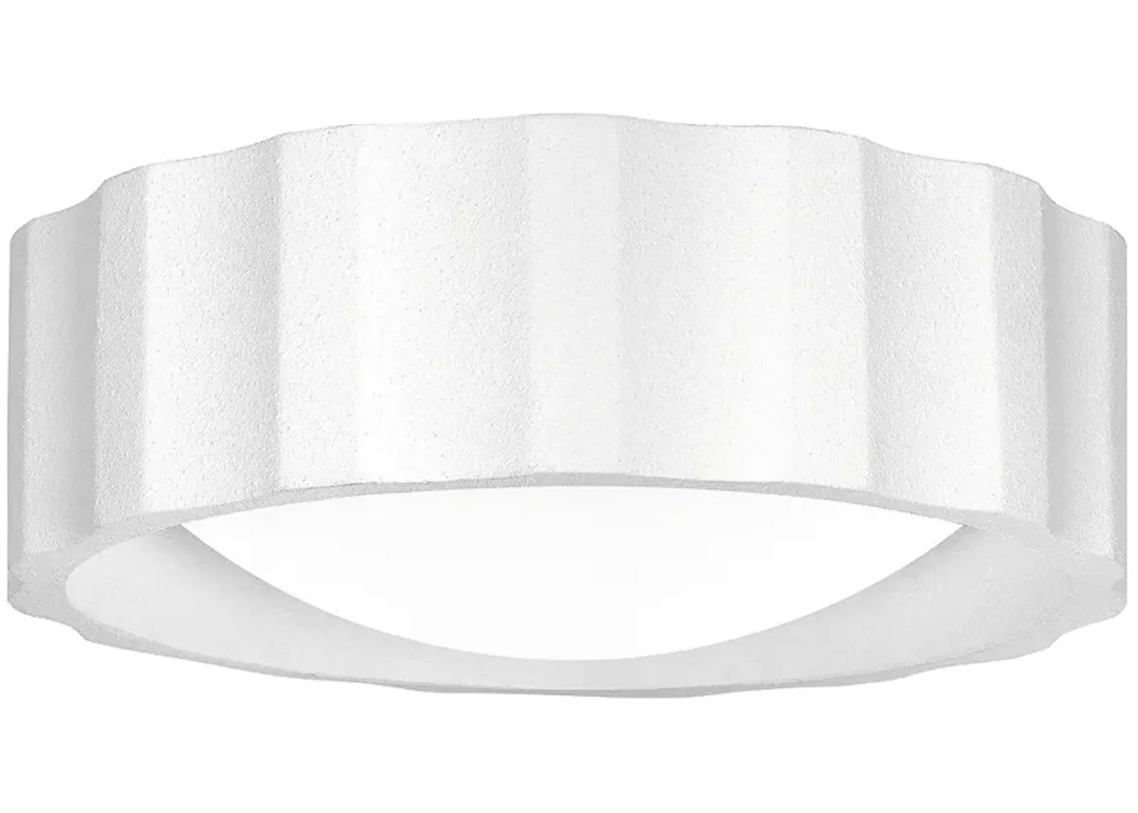 Roscoe 2-Light Textured White Flush Mount Light