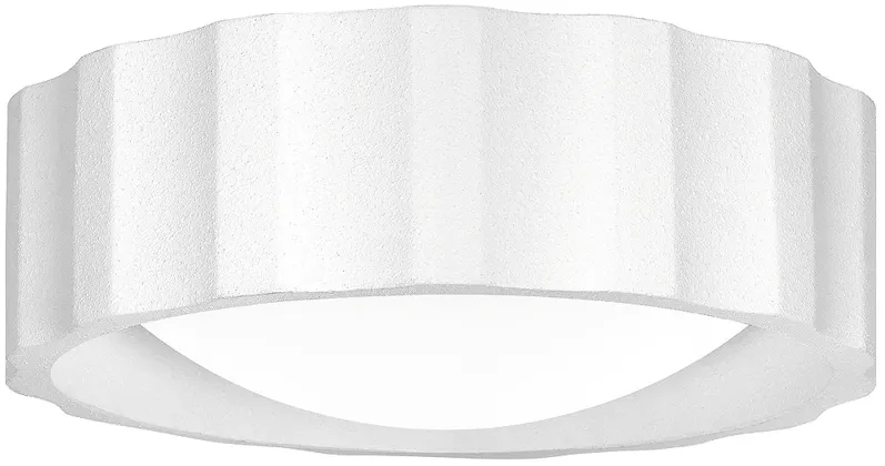 Roscoe 2-Light Textured White Flush Mount Light