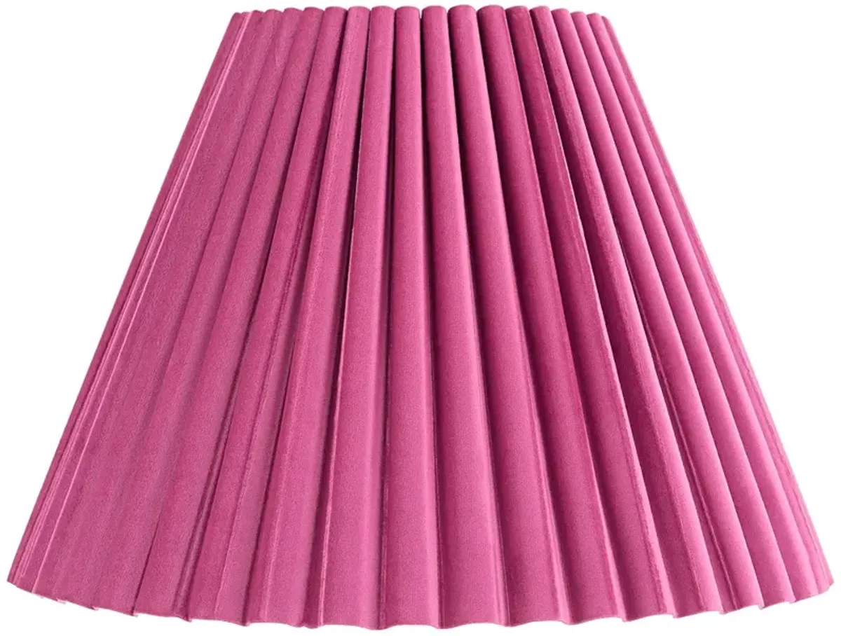 Springcrest Lita Pink Velvet Pleated Lamp Shade 7x15x10 (Spider)