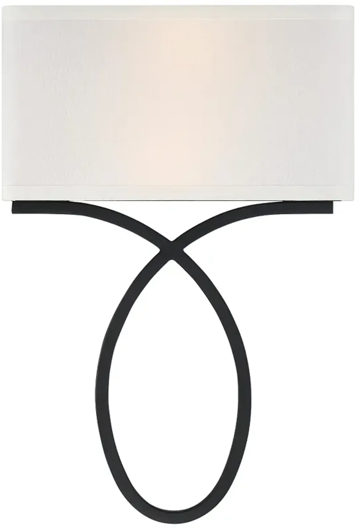 Crystorama Brinkley 15"H Black Forged 2-Light Wall Sconce