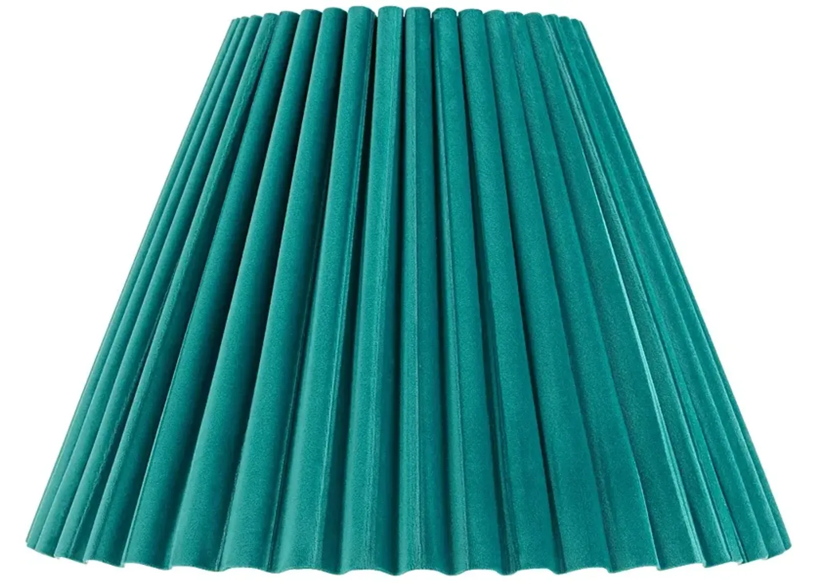 Springcrest Green Velvet Arc Pleated Lamp Shade 7x15x10 (Spider)