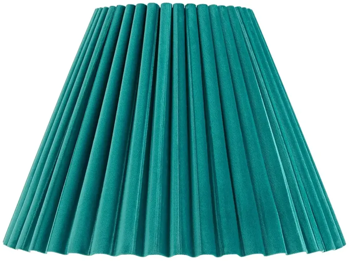 Springcrest Green Velvet Arc Pleated Lamp Shade 7x15x10 (Spider)