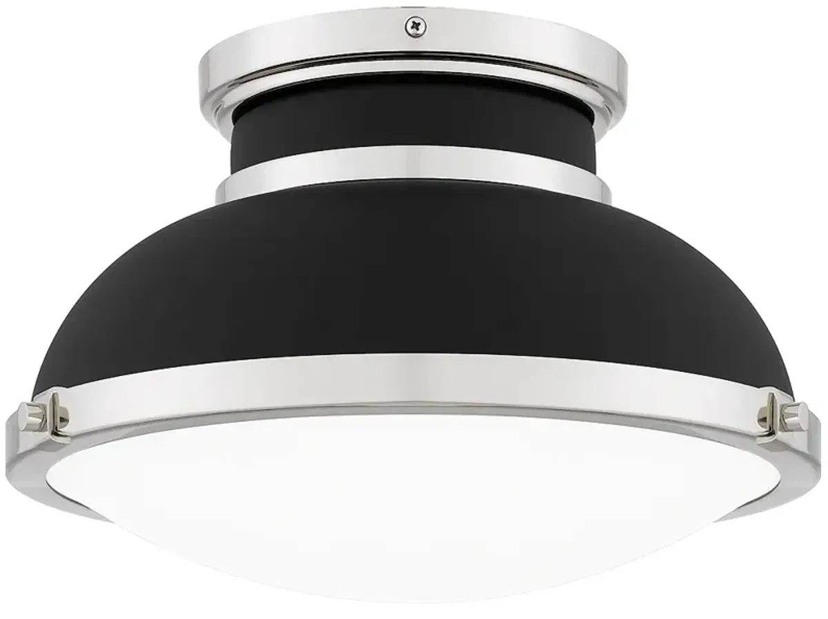 Tobias 2-Light Matte Black Flush Mount Light