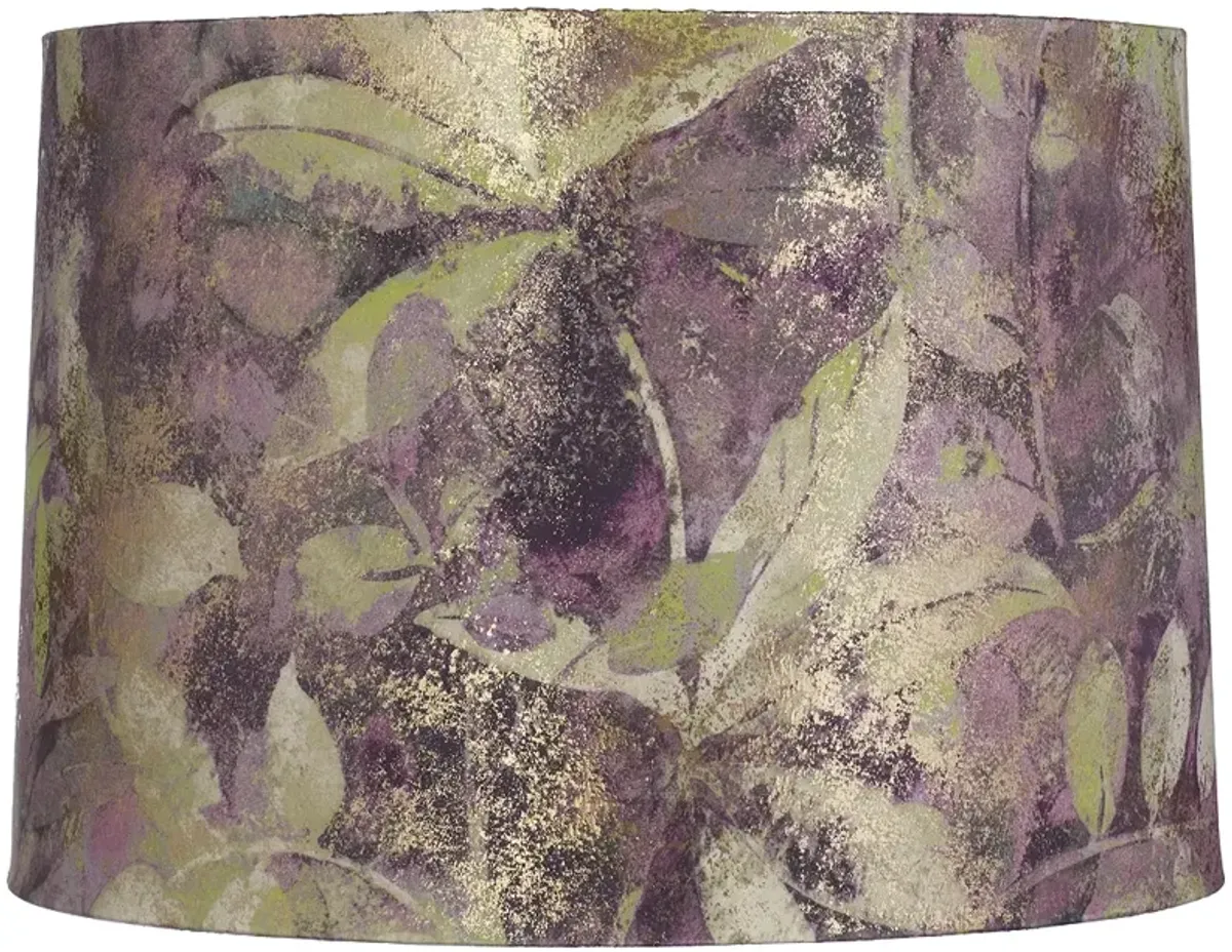 Springcrest Mollie Botanical Purple Leaf Velvet Drum 14x15x10 1/2 (Spider)