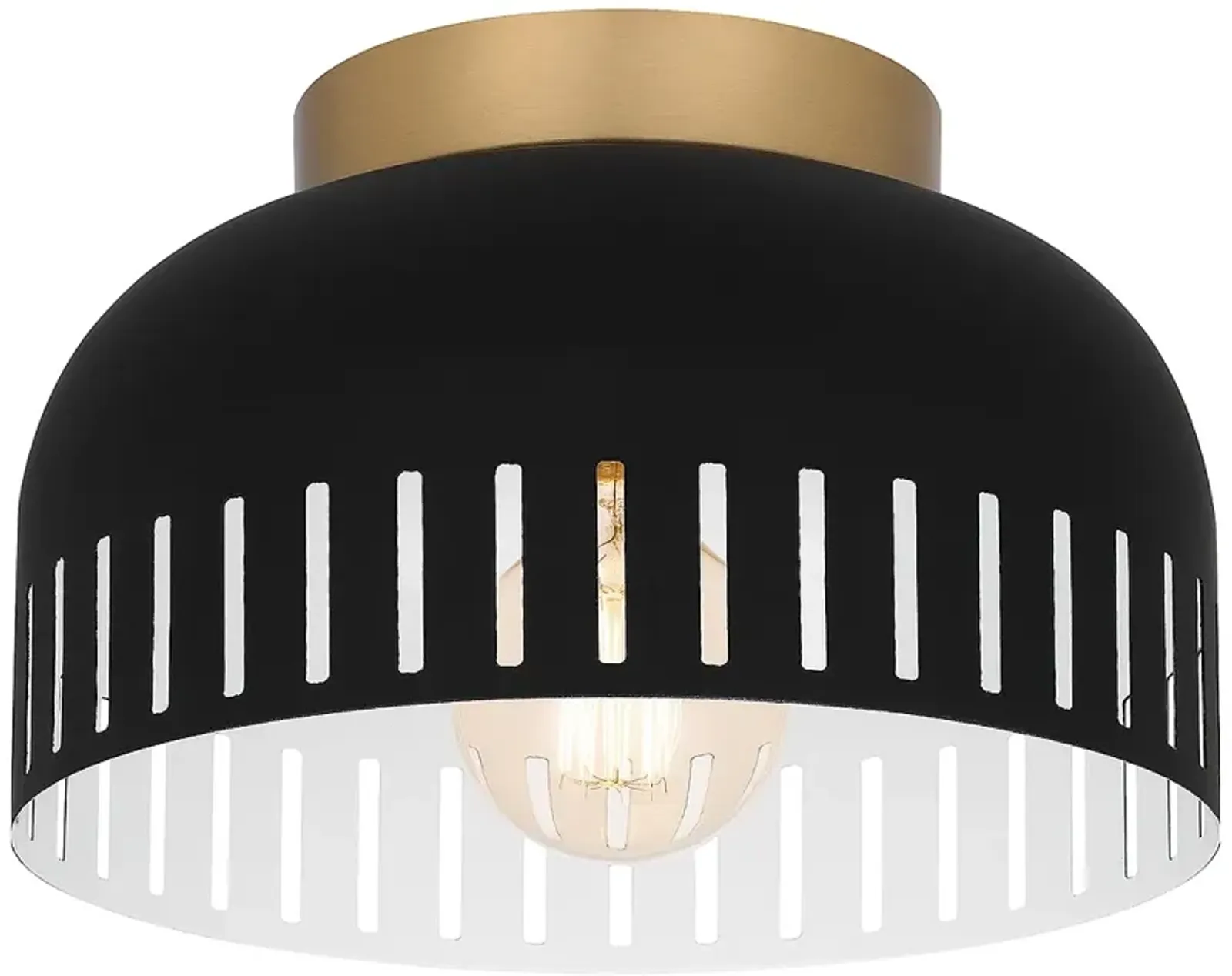 Keagan 1-Light Matte Black Flush Mount Light