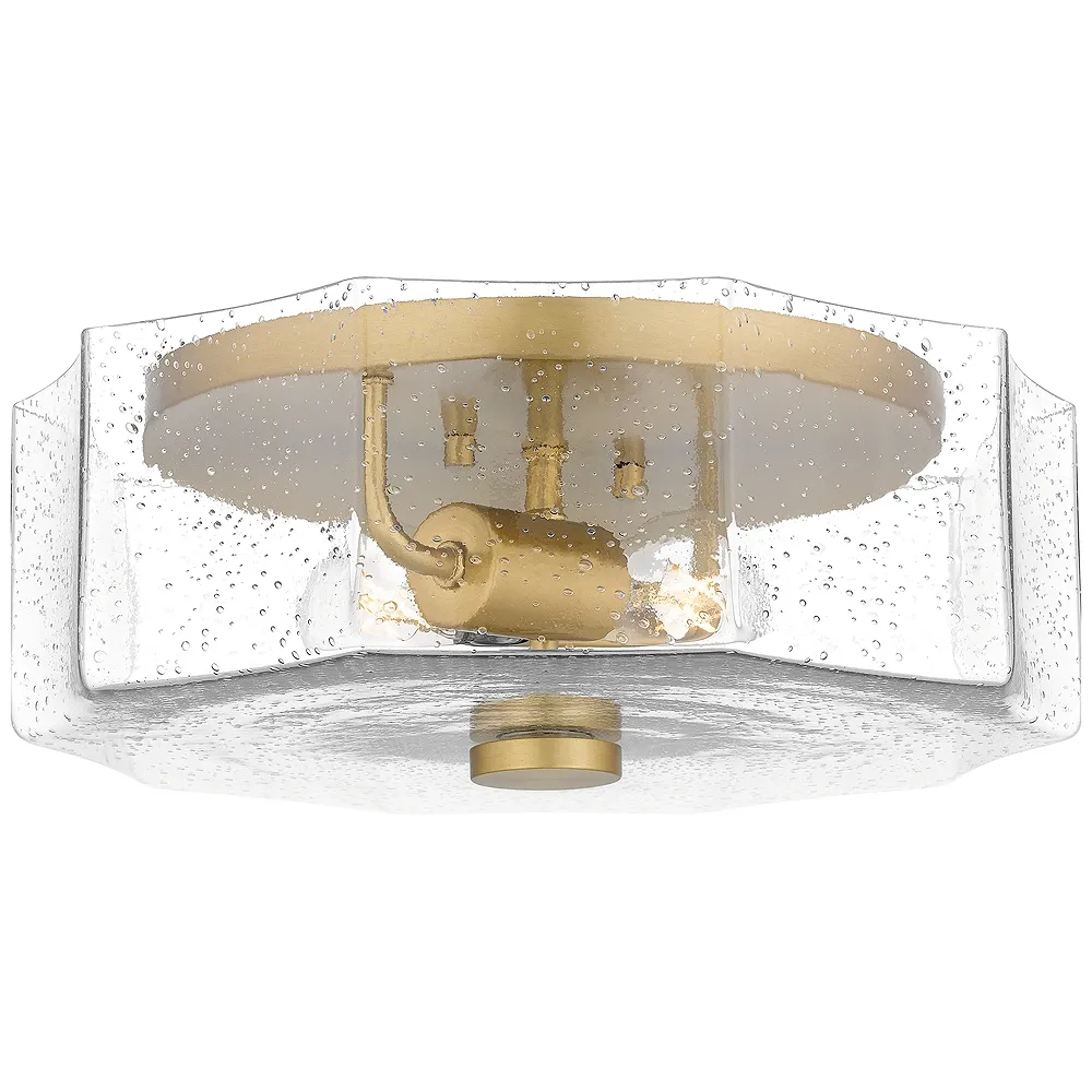 Kaplan 2-Light Aged Brass Flush Mount Light