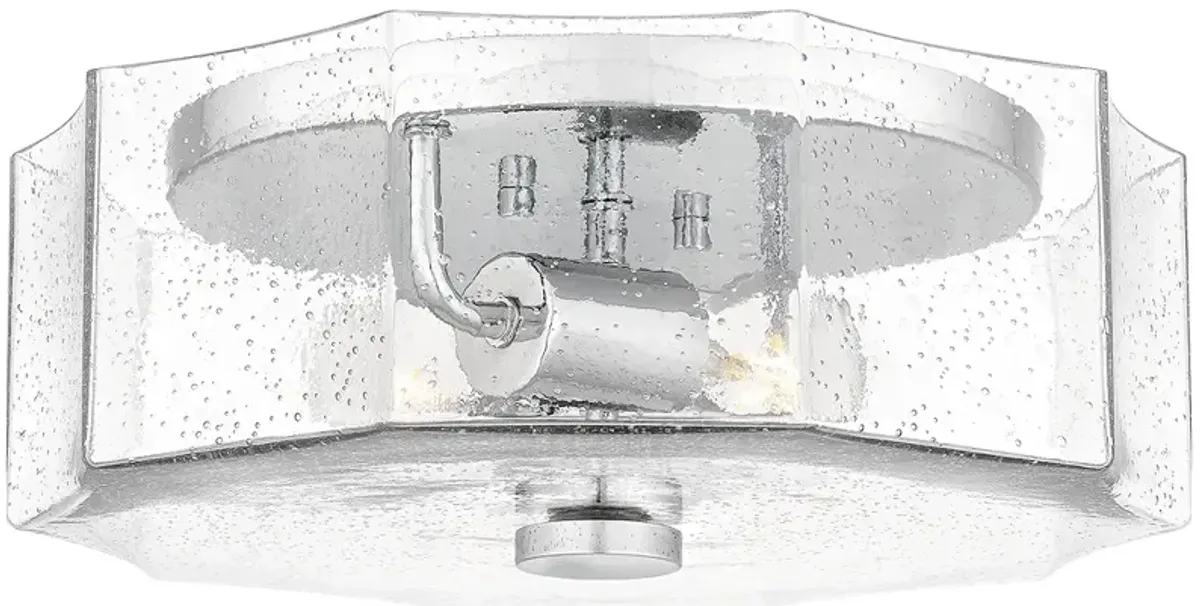 Quoizel Kaplan 14" Wide 2-Light Polished Chrome Flush Mount Light