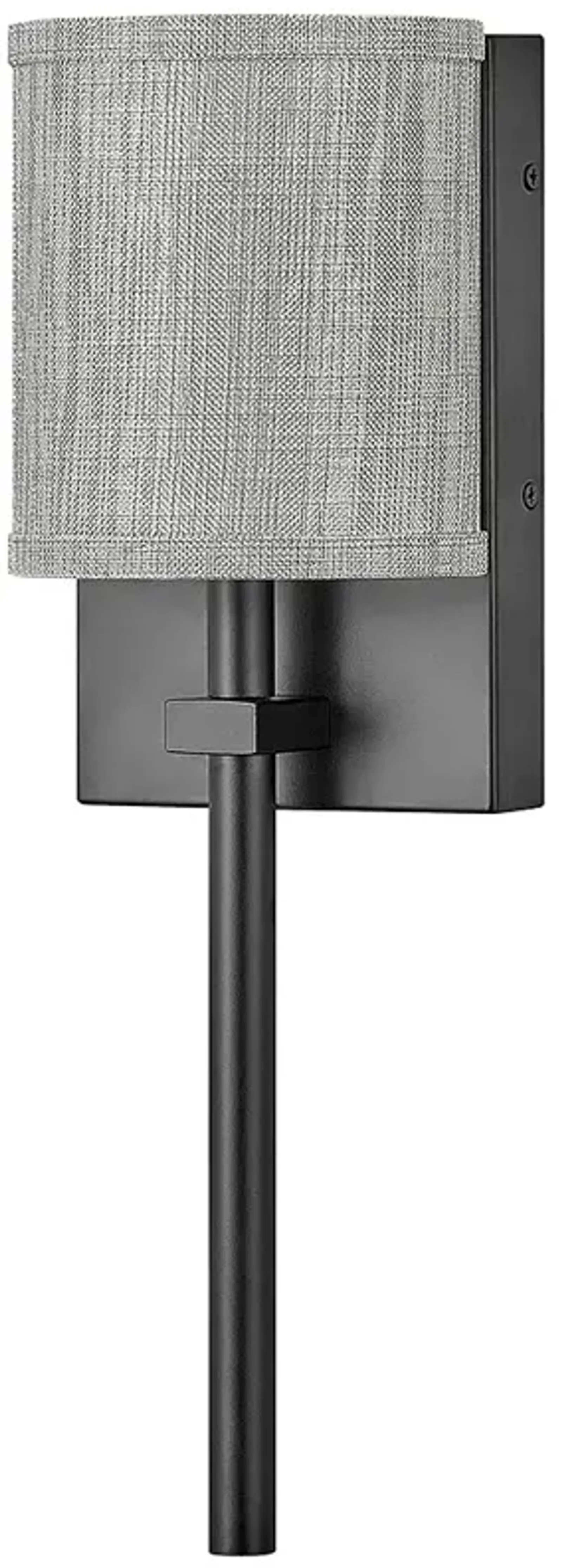 Avenue 8 1/2" High Black with Gray Shade Wall Sconce