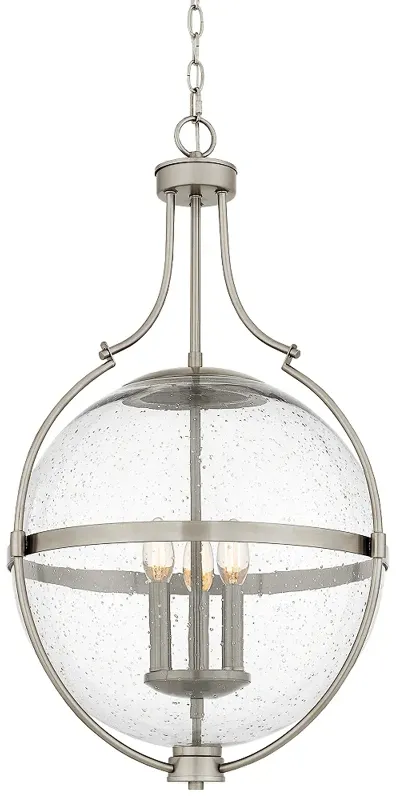 Chicago 3-Light Brushed Nickel Pendant Light