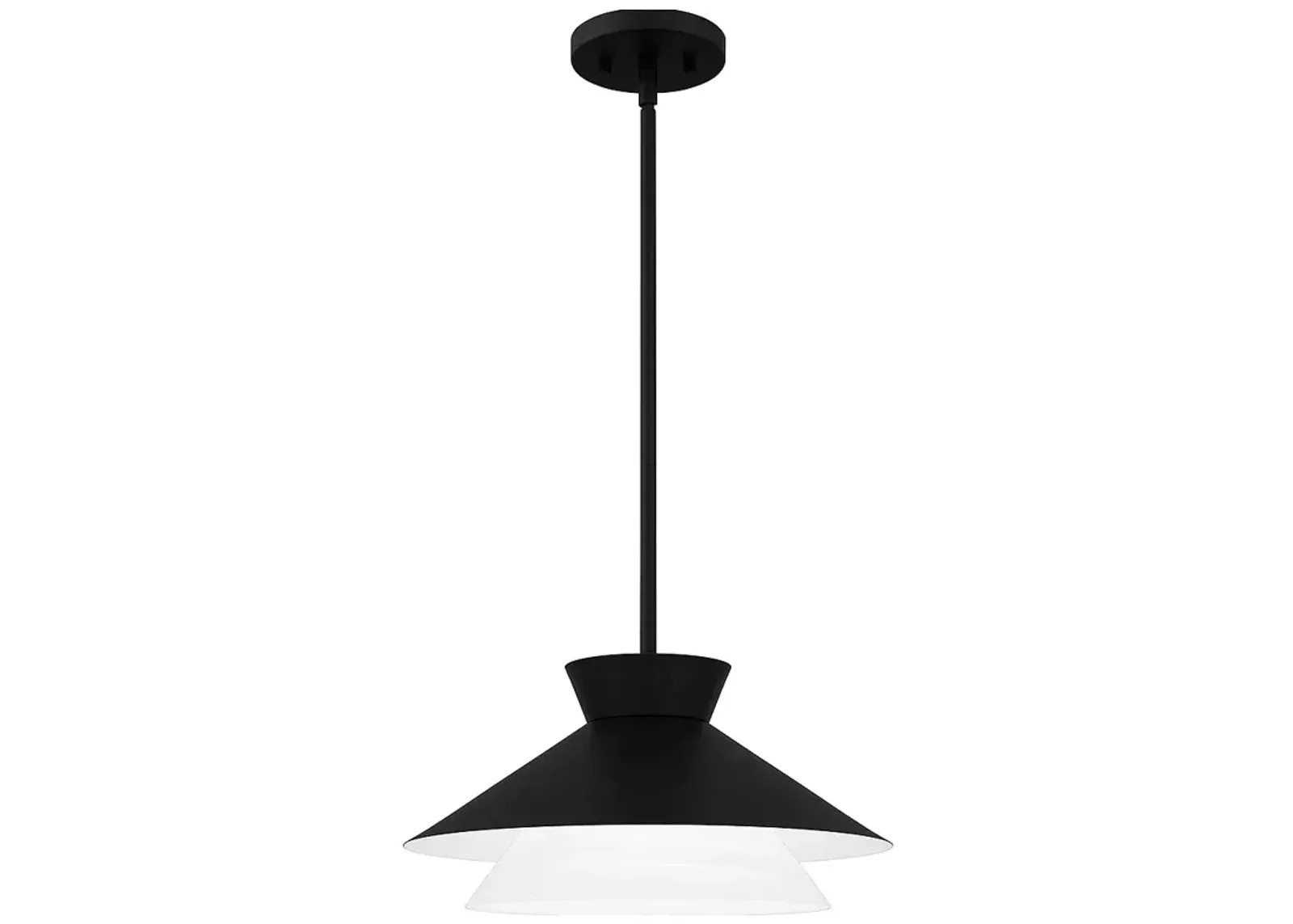 Lionel 1-Light Matte Black Pendant Light