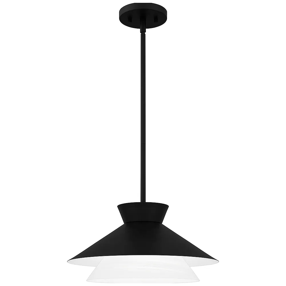 Lionel 1-Light Matte Black Pendant Light