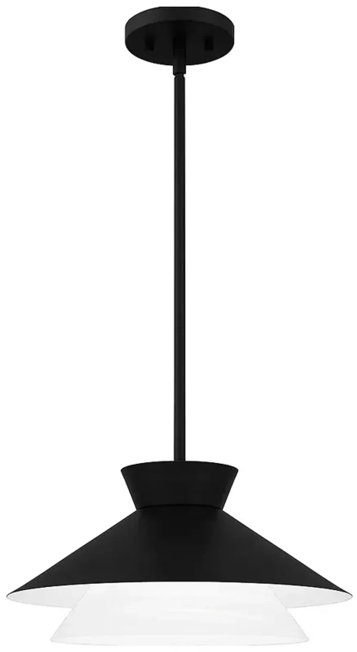 Lionel 1-Light Matte Black Pendant Light