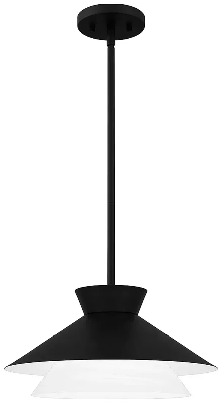 Lionel 1-Light Matte Black Pendant Light