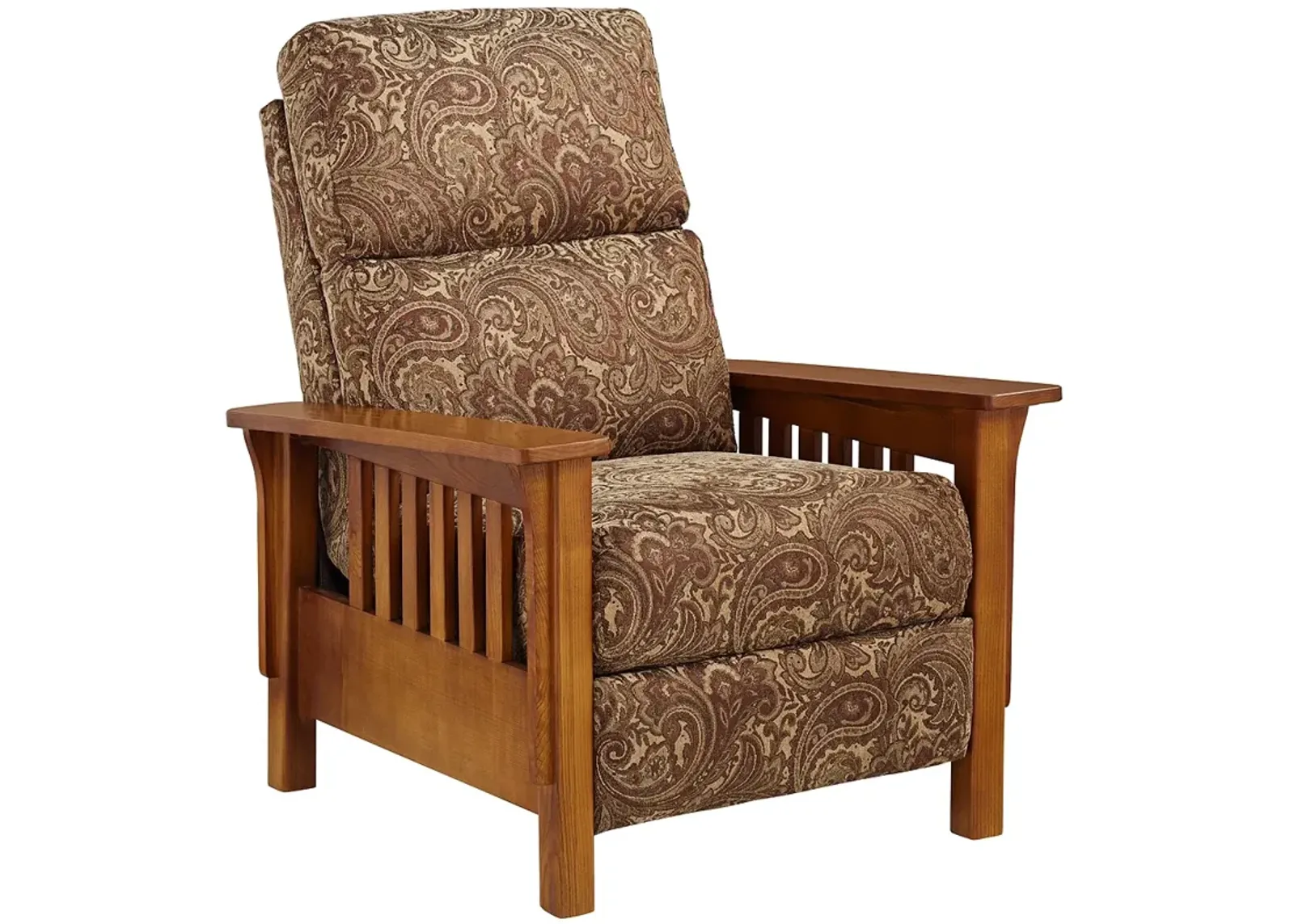 Evan Brass Renaissance Fabric 3-Way Recliner Chair