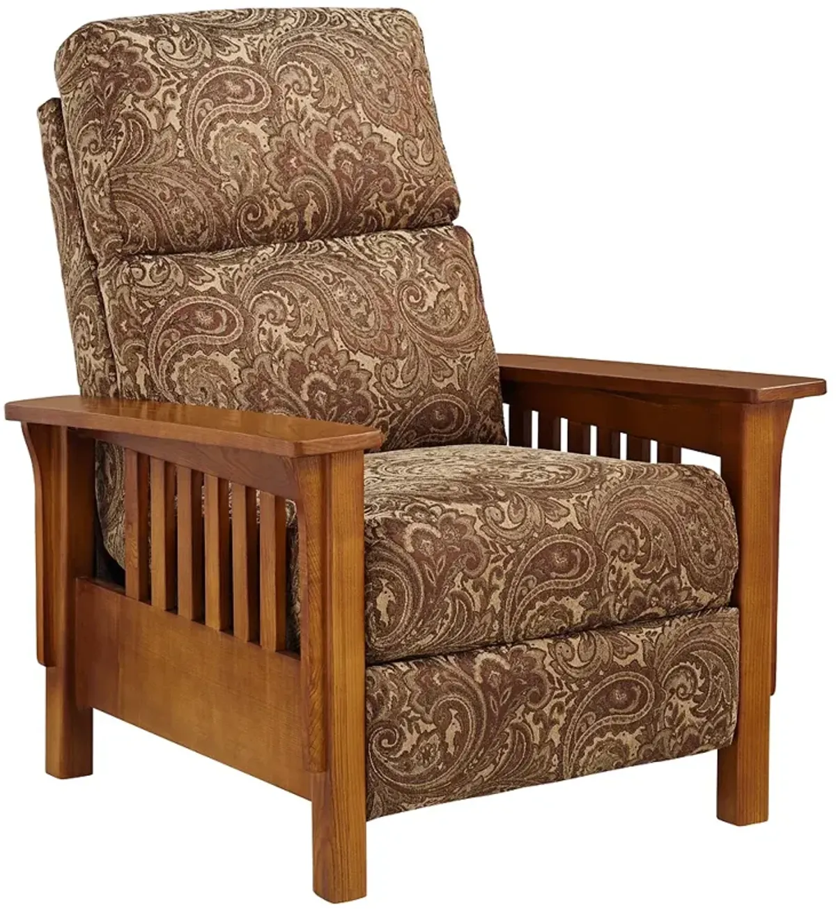 Evan Brass Renaissance Fabric 3-Way Recliner Chair