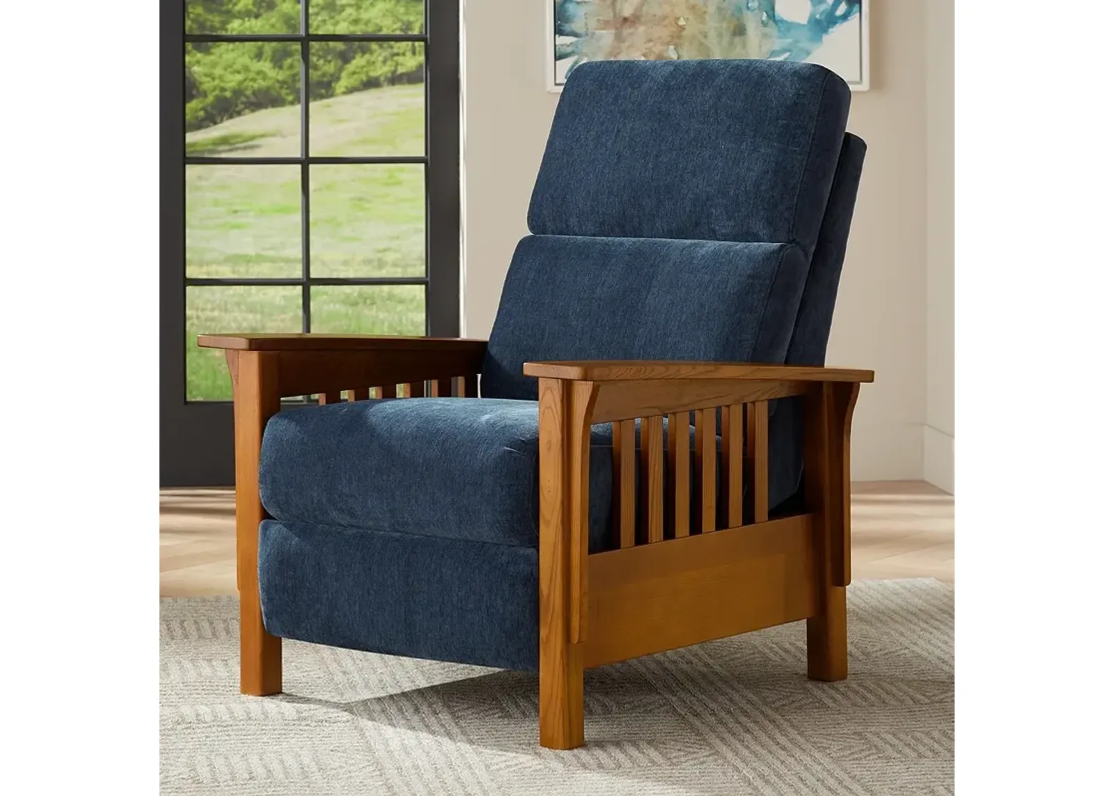 Evan Kenley Indigo 3-Way Recliner Chair