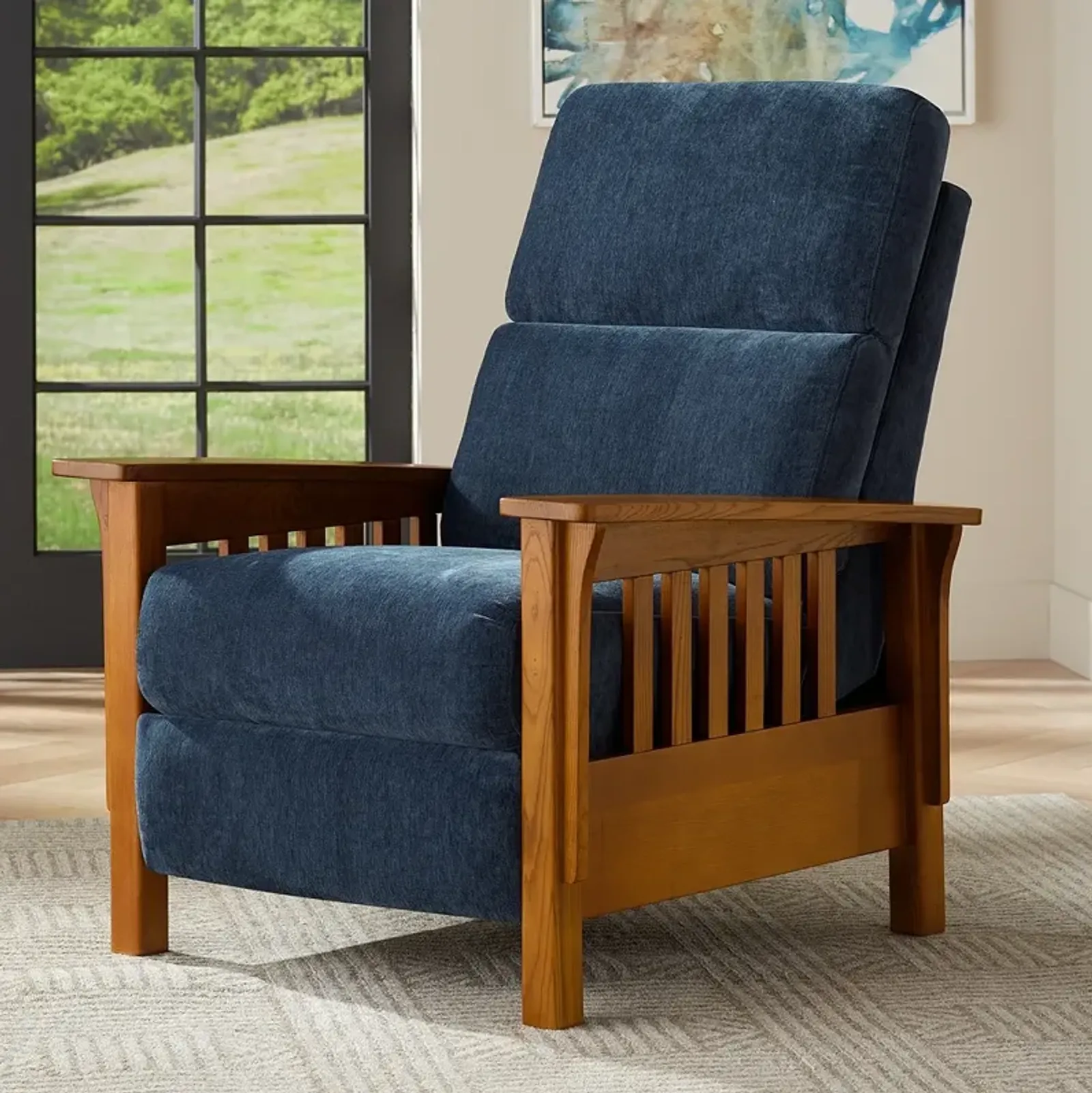 Evan Kenley Indigo 3-Way Recliner Chair