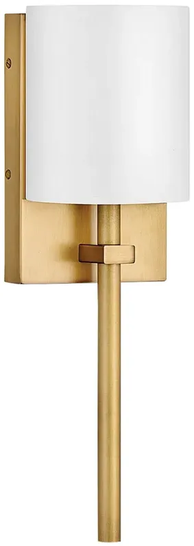 Avenue 8 1/2" High Brass with White Shade Wall Sconce