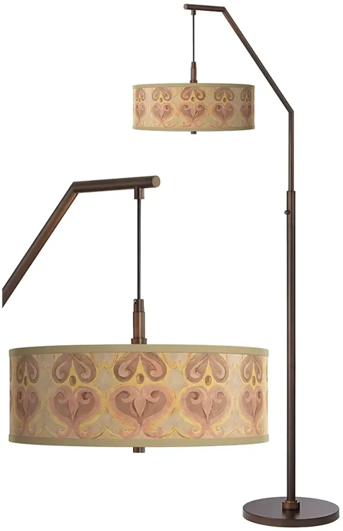 Giclee Glow 71 1/2" Aurelia Shade Bronze Downbridge Arc Floor Lamp