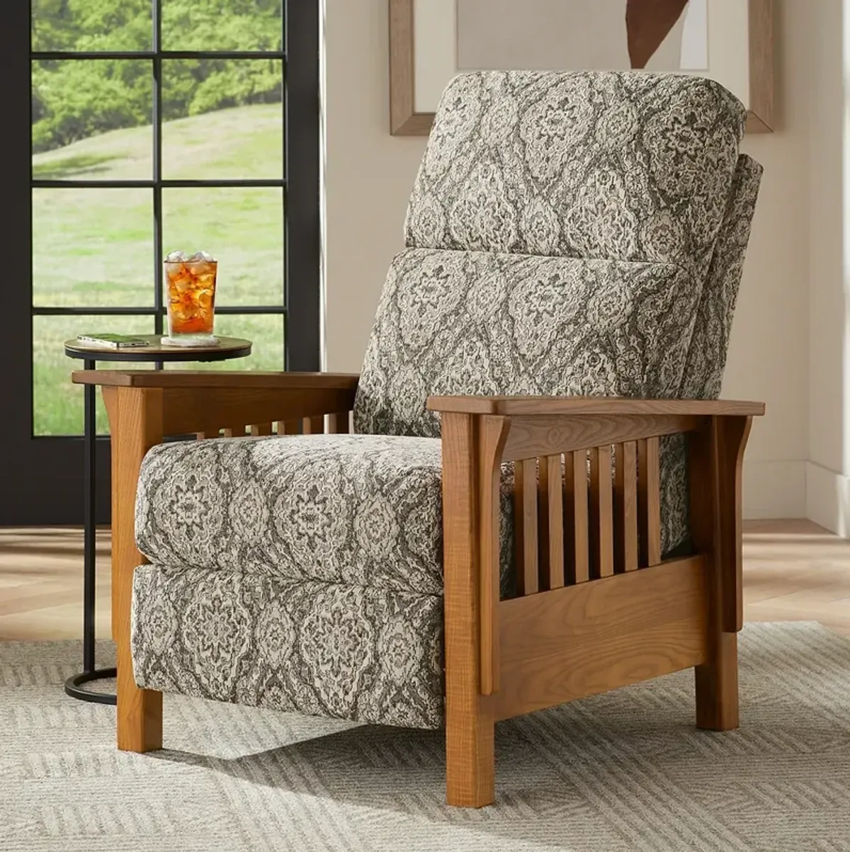 Evan Sandalwood Kaleidoscope 3-Way Recliner Chair