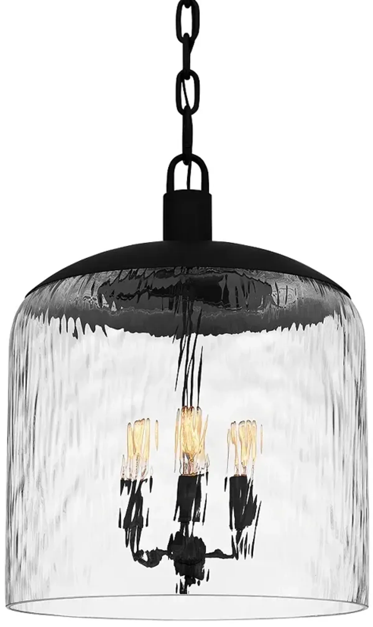 Quoizel Selma 14" Wide Matte Black 3-Light Pendant