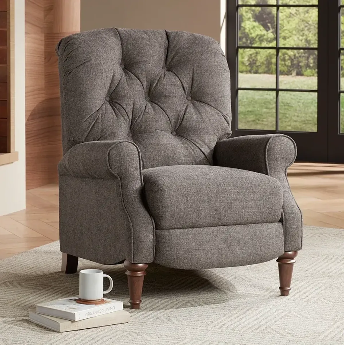 Melissa Ash Gray Fabric 3-Way Recliner