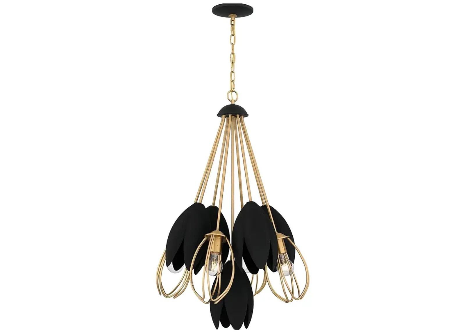 Seraphina 4-Light Brushed Weathered Brass Pendant Light