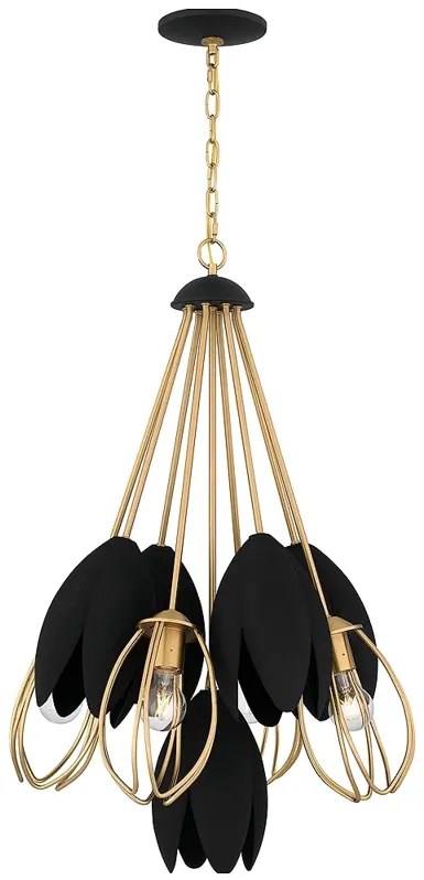 Seraphina 4-Light Brushed Weathered Brass Pendant Light