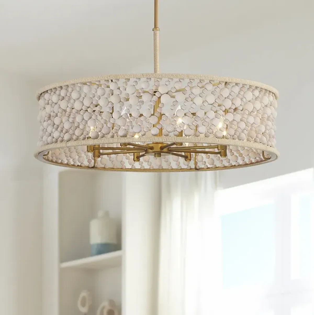 Minka-Lavery Horsmore 8-Light 29.5-in Legacy Brass Indoor Pendant