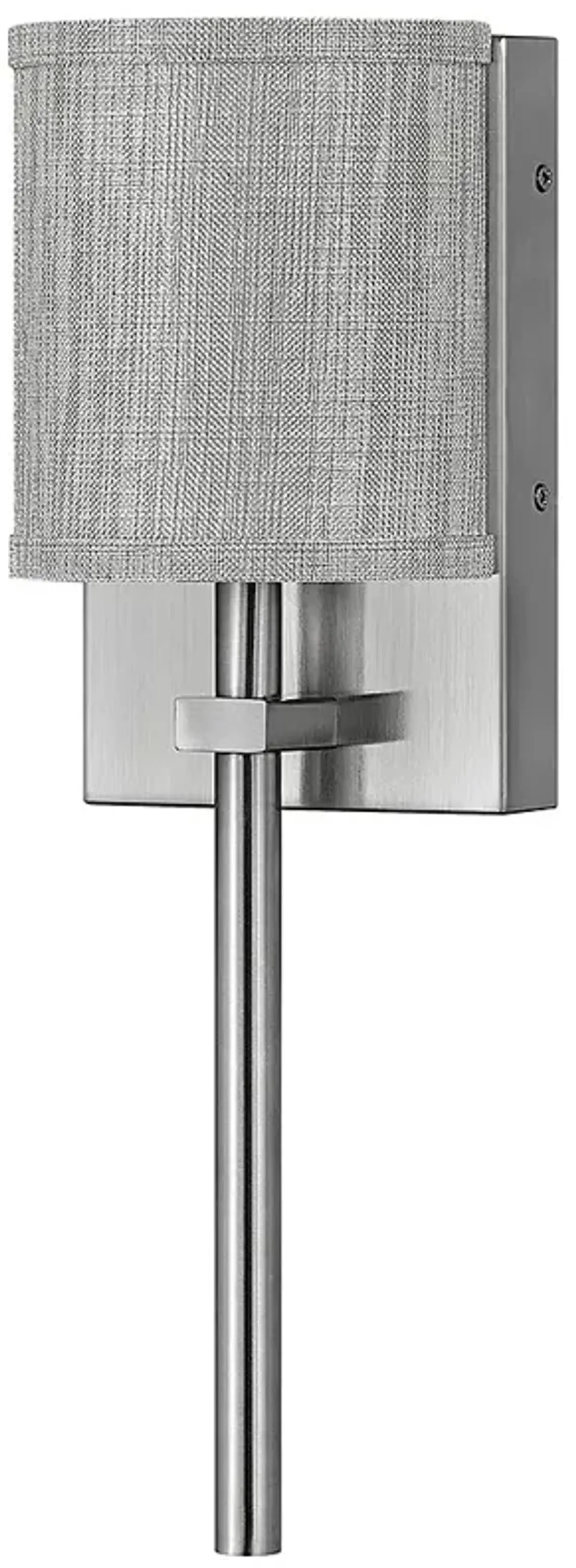 Avenue 8 1/2" High Nickel with Gray Shade Wall Sconce