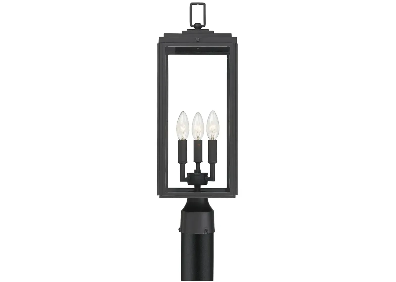 Byron 22 1/4" High Matte Black Rectangle Outdoor Post Light